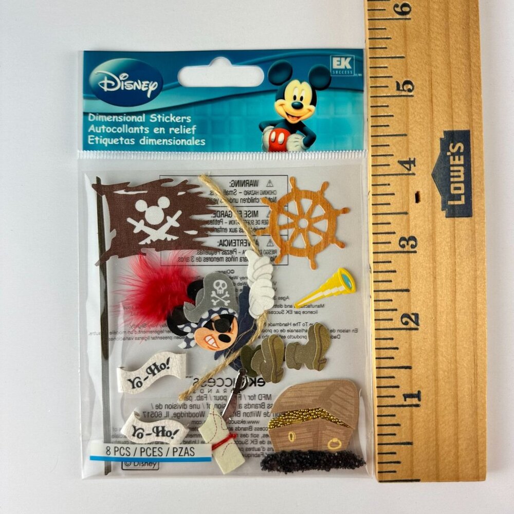 Disney EK Success Dimensional Pirate Stickers Mickey Mouse